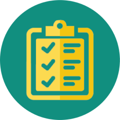 checklist on clipboard icon