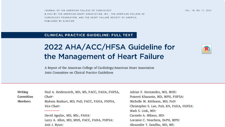 AHA/ACC/HFSA Guideline for the Management of HF